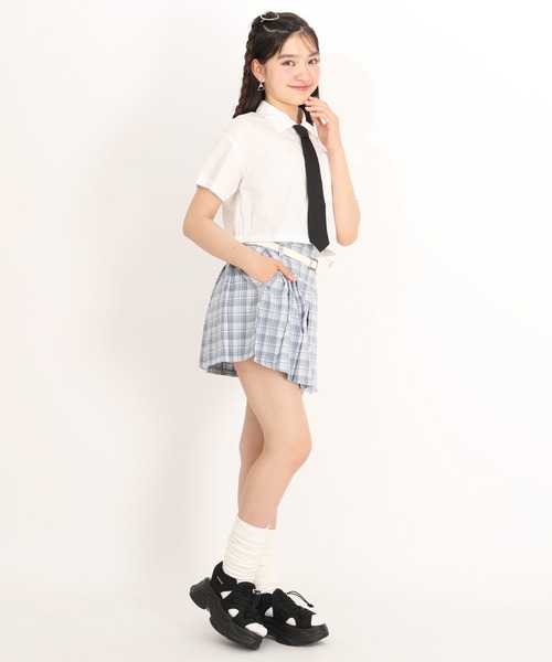 PINKHUNT(ピンクハント)の「PINKHUNT ベルト付きプリーツスカート 1821K(デニムスカート・キッズ・ブラック/スカイブルー系1・130cm/140cm/150cm/160cm/120cm)」の13枚目の写真