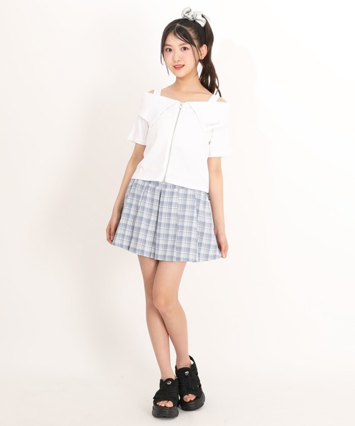 PINKHUNT(ピンクハント)の「PINKHUNT ベルト付きプリーツスカート 1821K(デニムスカート・キッズ・ブラック/スカイブルー系1・130cm/140cm/150cm/160cm/120cm)」の12枚目の写真