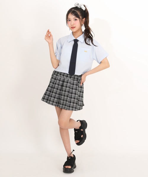 PINKHUNT(ピンクハント)の「PINKHUNT ベルト付きプリーツスカート 1821K(デニムスカート・キッズ・ブラック/スカイブルー系1・130cm/140cm/150cm/160cm/120cm)」の5枚目の写真
