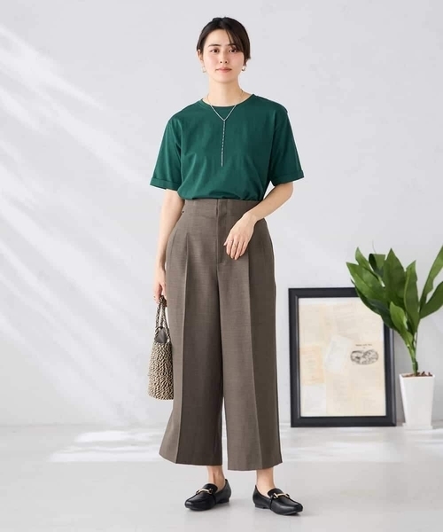 a.v.v（アーヴェヴェ）の「【接触冷感/UVカット】リネンライククロップドパンツ【セットアップ対応/アンチピリング】（その他パンツ・レディース・ネイビー/グレー系その他/チャコールグレー・36/34/40/38/42）」の18枚目の写真