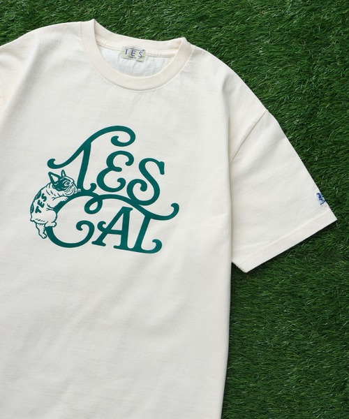 The Endless Summer(エンドレスサマー)の「TES VINTAGE LOGO FLOK PT T-SHIRT/ Tシャツ(Tシャツ/カットソー・メンズ・ホワイト/ブラック/アイボリー/ネイビー・MEDIUM/SMALL/X-LARGE/LARGE)」の3枚目の写真
