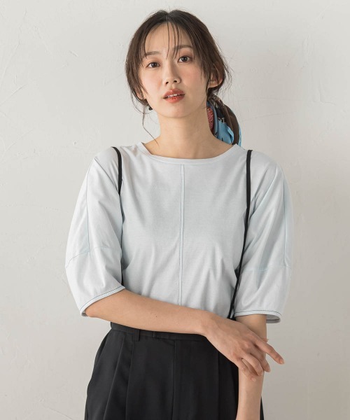 Droite lautreamont(ドロワットロートレアモン)の「マルチエフェクトライトスムースカットソー(Tシャツ/カットソー・レディース・ブルー・M)」の1枚目の写真