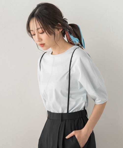 Droite lautreamont(ドロワットロートレアモン)の「マルチエフェクトライトスムースカットソー(Tシャツ/カットソー・レディース・ブルー/ブラック・M)」の12枚目の写真