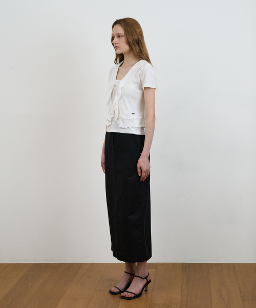DEHEVE（デヘヴェ）の「Frill Ribbon Cardigan Set [Ivory]（カーディガン/ボレロ・レディース・アイボリー・OS）」の7枚目の写真