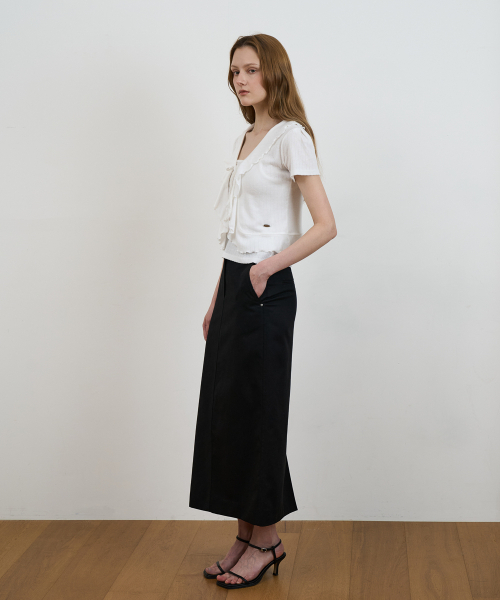 DEHEVE（デヘヴェ）の「Frill Ribbon Cardigan Set [Ivory]（カーディガン/ボレロ・レディース・アイボリー・OS）」の5枚目の写真