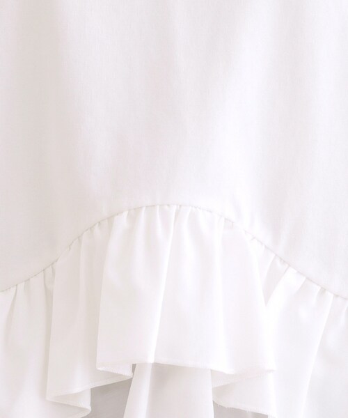 OPAQUE.CLIP（オペークドットクリップ）の「裾フリルドッキングTシャツ【洗濯機OK】（Tシャツ/カットソー・レディース・グレー系その他5/ブラック/ホワイト/ネイビー系4・42/40/38）」の7枚目の写真