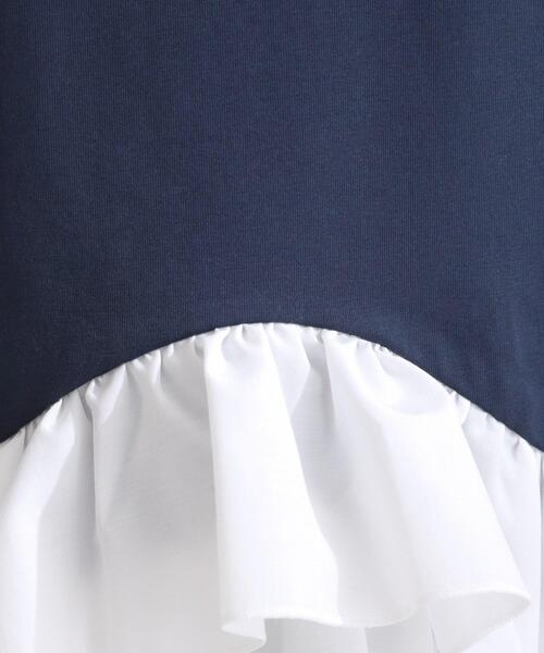 OPAQUE.CLIP（オペークドットクリップ）の「裾フリルドッキングTシャツ【洗濯機OK】（Tシャツ/カットソー・レディース・グレー系その他5/ブラック/ホワイト/ネイビー系4・42/40/38）」の21枚目の写真