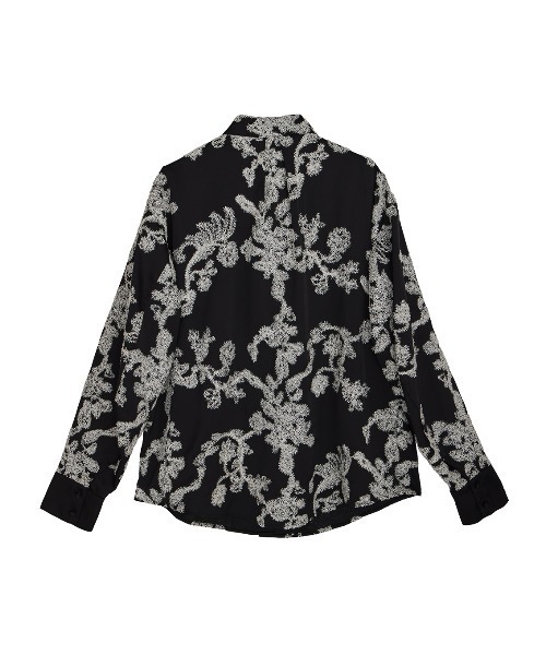 Ameri(アメリ)の「MOLE YARN EMBROIDERY SATIN SHIRT(シャツ/ブラウス・レディース・ベージュ/ブラック/スカイブルー・FREE)」の21枚目の写真