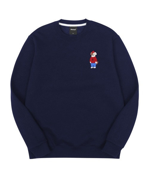 OKSTAR(オクスター)の「ミニミ 強烈なブロドッグ刺繍 特殊裏毛 スウェット(スウェット・レディース・ライトベージュ/クリーム/グレー/ダークグリーン/ブラック/ホワイト/カーキ/ネイビー/ライトグレー/オートミール/ベージュ・2XL/LARGE/MEDIUM/4XL/3XL/X-LARGE/SMALL)」の11枚目の写真