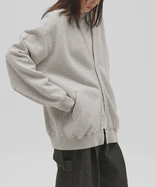 TODAYFUL（トゥデイフル）の「TODAYFUL　Cotton Brushed Cardigan コットンブラッシュドカーディガン/12620609（カーディガン/ボレロ・レディース・グレー/ブラック・ONE SIZE）」の2枚目の写真
