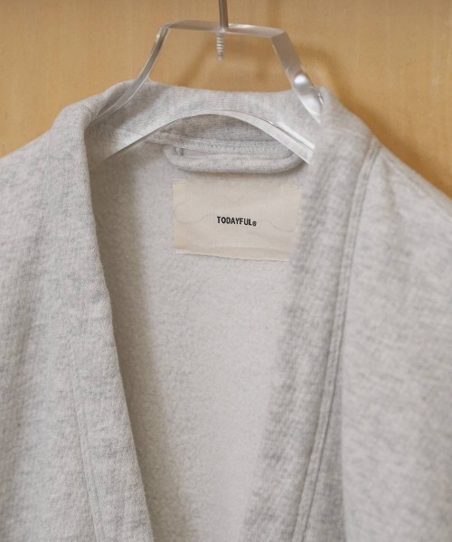 TODAYFUL（トゥデイフル）の「TODAYFUL　Cotton Brushed Cardigan コットンブラッシュドカーディガン/12620609（カーディガン/ボレロ・レディース・グレー/ブラック・ONE SIZE）」の6枚目の写真