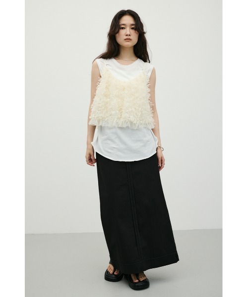 STYLEMIXER(スタイルミキサー)の「アウトシームアイラインスカート(スカート・レディース・ブラック/ライトブラウン・SMALL/MEDIUM)」の14枚目の写真