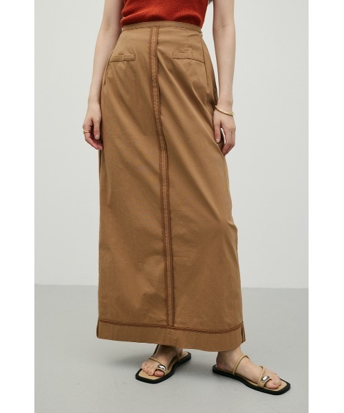 STYLEMIXER(スタイルミキサー)の「アウトシームアイラインスカート(スカート・レディース・ブラック/ライトブラウン・SMALL/MEDIUM)」の3枚目の写真