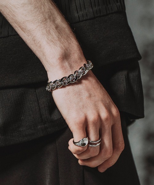 NO ID.(ノーアイディ)の「ab1854-ダブルチェーンブレスレット(859170-519A)(ブレスレット・メンズ・シルバー・ONE SIZE)」の5枚目の写真