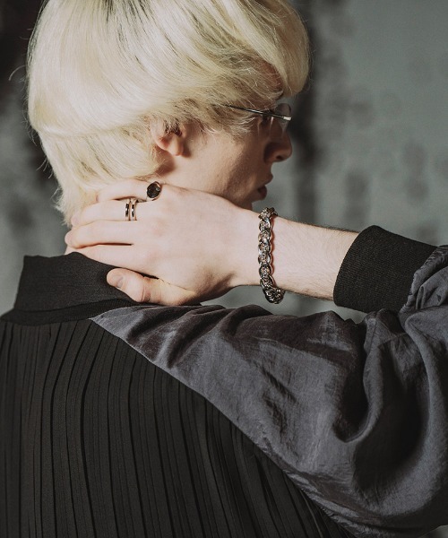 NO ID.(ノーアイディ)の「ab1854-ダブルチェーンブレスレット(859170-519A)(ブレスレット・メンズ・シルバー・ONE SIZE)」の6枚目の写真