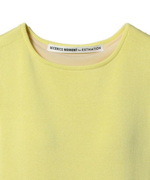 NICENICE MOMENT(ナイスナイスモーメント)の「NICENICE MOMENT / Cap Sleeve TEE《ESTNATION EXCLUSIVE》(Tシャツ/カットソー・レディース・オフホワイト/イエロー/ネイビー・FREE)」の11枚目の写真