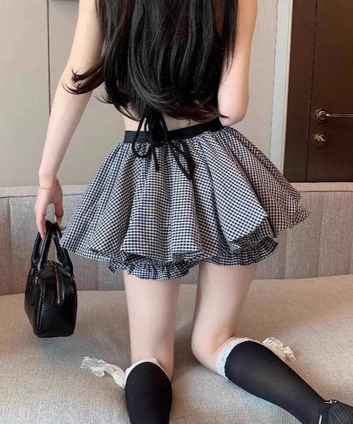 IRADOWL(アイラドール)の「バルーンミニスカート(スカート・レディース・マルチ/ブラック/ホワイト・SMALL/LARGE/MEDIUM)」の8枚目の写真