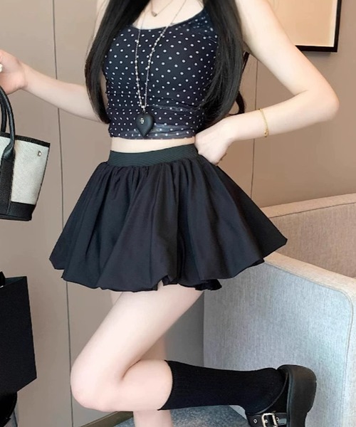 IRADOWL(アイラドール)の「バルーンミニスカート(スカート・レディース・マルチ/ブラック/ホワイト・SMALL/LARGE/MEDIUM)」の13枚目の写真