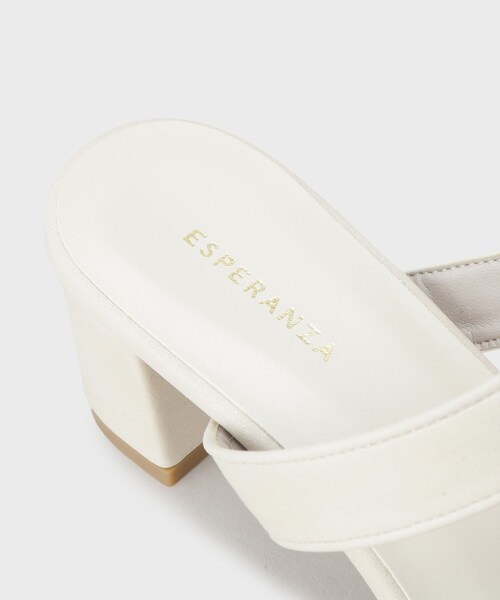 ESPERANZA(エスペランサ)の「シャイニーミュールパンプス(パンプス・レディース・ホワイト/ブラック・M/LL/S/L)」の18枚目の写真