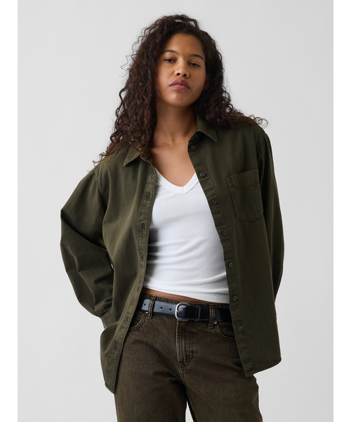 GAP(ギャップ)の「デニム ビッグシャツ(シャツ/ブラウス・レディース・その他・L/M/S/XS)」の1枚目の写真