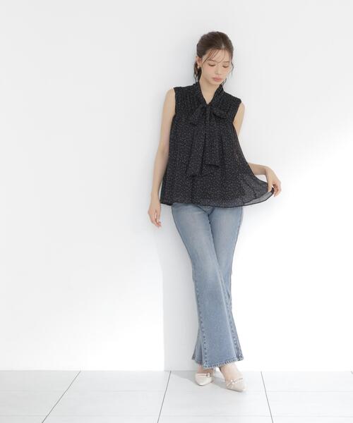 PROPORTION BODY DRESSING（プロポーションボディドレッシング）の「ボウタイシャーリングブラウス / 1216210800（シャツ/ブラウス・レディース・ピンク/ブラック系その他/ホワイト系その他・FREE）」の9枚目の写真