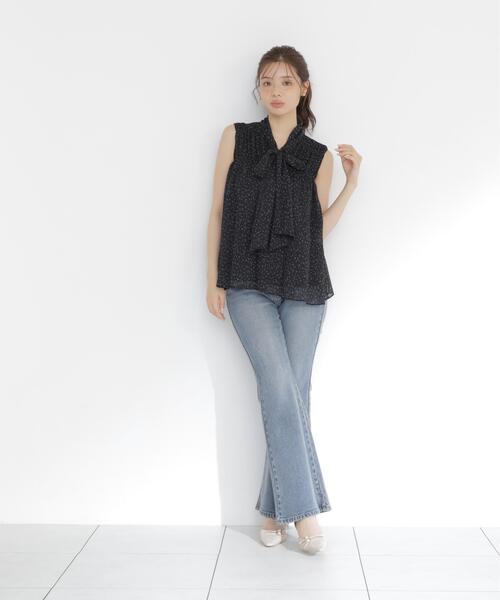 PROPORTION BODY DRESSING（プロポーションボディドレッシング）の「ボウタイシャーリングブラウス / 1216210800（シャツ/ブラウス・レディース・ピンク/ブラック系その他/ホワイト系その他・FREE）」の11枚目の写真
