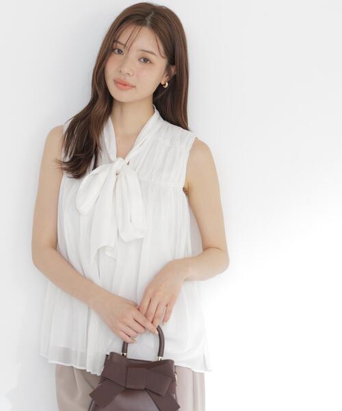 PROPORTION BODY DRESSING（プロポーションボディドレッシング）の「ボウタイシャーリングブラウス / 1216210800（シャツ/ブラウス・レディース・ピンク/ブラック系その他/ホワイト系その他・FREE）」の16枚目の写真