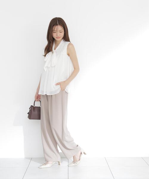 PROPORTION BODY DRESSING（プロポーションボディドレッシング）の「ボウタイシャーリングブラウス / 1216210800（シャツ/ブラウス・レディース・ピンク/ブラック系その他/ホワイト系その他・FREE）」の18枚目の写真