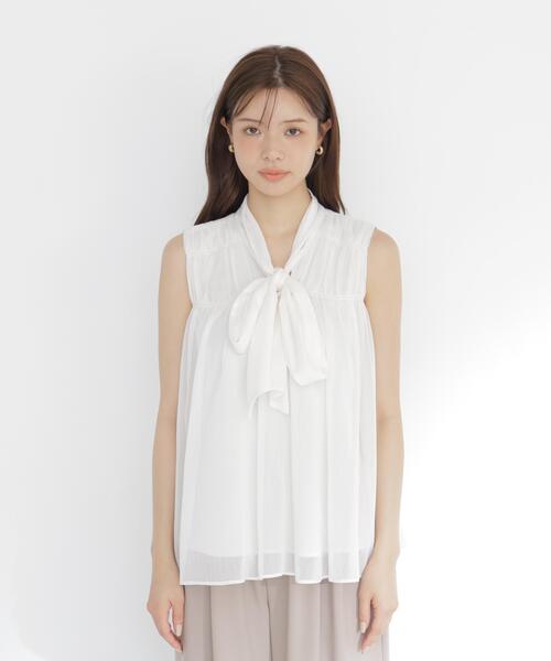 PROPORTION BODY DRESSING（プロポーションボディドレッシング）の「ボウタイシャーリングブラウス / 1216210800（シャツ/ブラウス・レディース・ピンク/ブラック系その他/ホワイト系その他・FREE）」の20枚目の写真