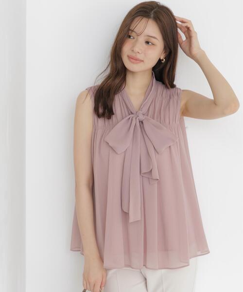 PROPORTION BODY DRESSING(プロポーションボディドレッシング)の「ボウタイシャーリングブラウス / 1216210800(シャツ/ブラウス・レディース・ピンク/ブラック系その他/ホワイト系その他・FREE)」の16枚目の写真