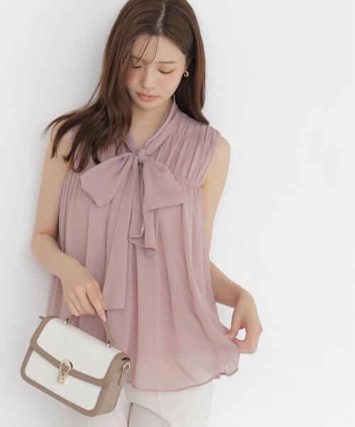 PROPORTION BODY DRESSING(プロポーションボディドレッシング)の「ボウタイシャーリングブラウス / 1216210800(シャツ/ブラウス・レディース・ピンク/ブラック系その他/ホワイト系その他・FREE)」の15枚目の写真