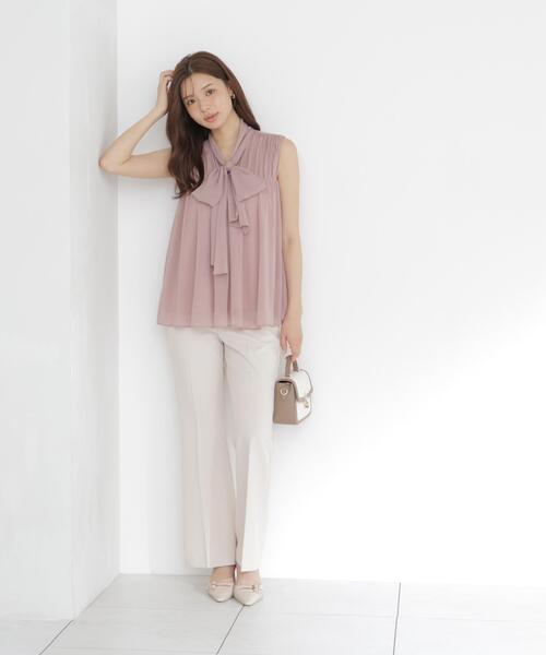 PROPORTION BODY DRESSING(プロポーションボディドレッシング)の「ボウタイシャーリングブラウス / 1216210800(シャツ/ブラウス・レディース・ピンク/ブラック系その他/ホワイト系その他・FREE)」の13枚目の写真