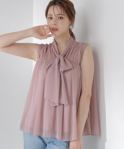 PROPORTION BODY DRESSING(プロポーションボディドレッシング)の「ボウタイシャーリングブラウス / 1216210800(シャツ/ブラウス・レディース・ピンク/ブラック系その他/ホワイト系その他・FREE)」の11枚目の写真