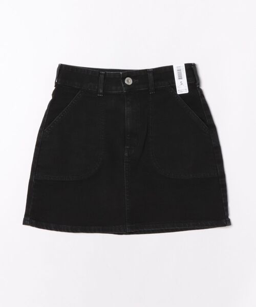 SOMETHING(サムシング)の「SOMETHING レース アップ デニムミニ スカート(デニムスカート・レディース・ブラック/インディゴブルー・SMALL/MEDIUM)」の2枚目の写真