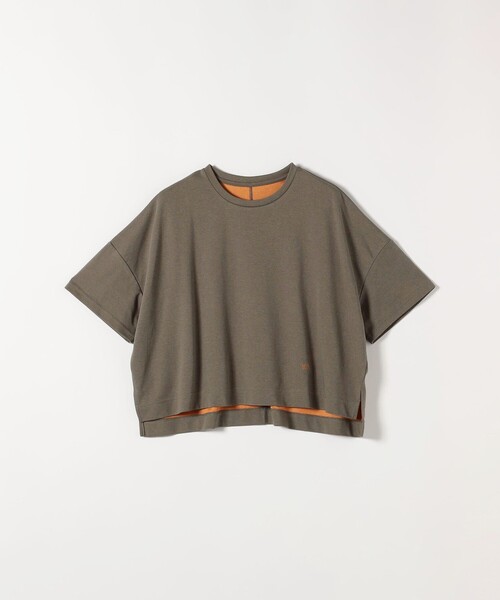SHIPS any(シップス エニィ)の「SHIPS any:〈手洗い可能〉リバークロス ハーフ スリーブ ワイド TEE(Tシャツ/カットソー・レディース・ブラック/チャコールグレー/ブラウン・ONE SIZE)」の12枚目の写真