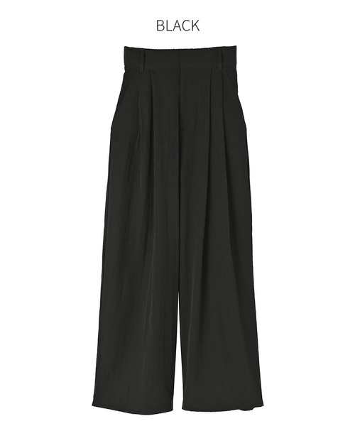 STYLE DELI（スタイルデリ）の「涼しい薄ハリ微光沢シボ感パンツ（その他パンツ・レディース・ブラック/ライトベージュ・FREE）」の18枚目の写真
