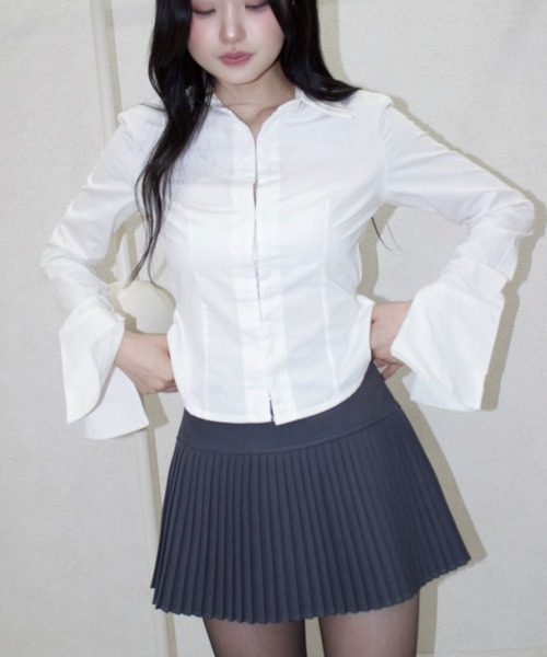 REINE NOIRE(レーヌノワール)の「grace line skirt. / グレースラインスカート(スカート・レディース・グレー・FREE)」の4枚目の写真
