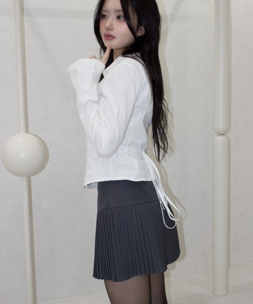 REINE NOIRE(レーヌノワール)の「grace line skirt. / グレースラインスカート(スカート・レディース・グレー・FREE)」の5枚目の写真