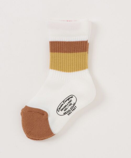 DENIM DUNGAREE(デニムダンガリー)の「Panel Socks(ソックス/靴下・キッズ・オレンジ・M/L/LL/S)」の1枚目の写真