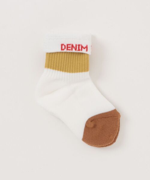 DENIM DUNGAREE(デニムダンガリー)の「Panel Socks(ソックス/靴下・キッズ・オレンジ・M/L/LL/S)」の3枚目の写真