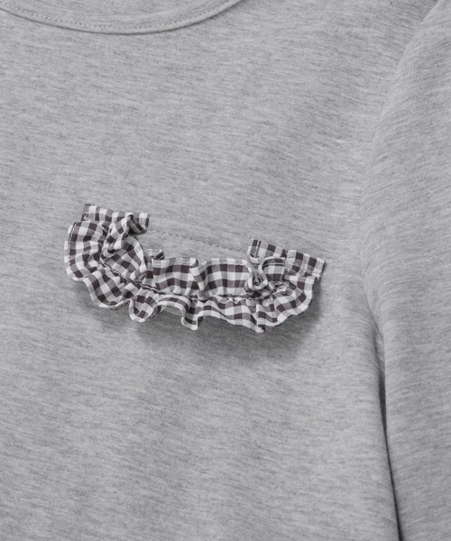 Fit more(フィットモア)の「チェックフリル七分袖トップス(その他トップス・レディース・グレー/ホワイト/ブラック・FREE)」の17枚目の写真