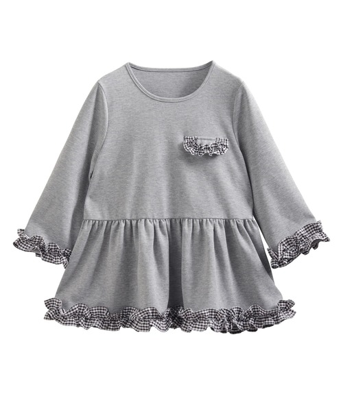 Fit more(フィットモア)の「チェックフリル七分袖トップス(その他トップス・レディース・グレー/ホワイト/ブラック・FREE)」の21枚目の写真