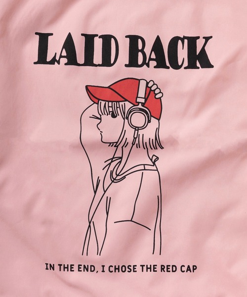 Red Cap Girl(レッドキャプガール)の「【70】【RED CAP GIRL/レッドキャップガール】アイコニック ガールイラスト ラバープリント ナップザック/巾着リュック/サコッシュ/サブバッグ/ストリート/A4サイズ対応/ユニセックス/レディース/メンズ(バックパック/リュック・メンズ・ピンク/ホワイト/ブラック・FREE)」の9枚目の写真