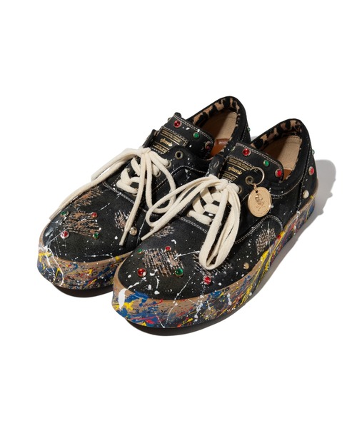 glamb(グラム)の「Grunge Stone Sneakers / グランジストーンスニーカー(スニーカー・メンズ・レッド/ブラック・25/26/27/28)」の4枚目の写真