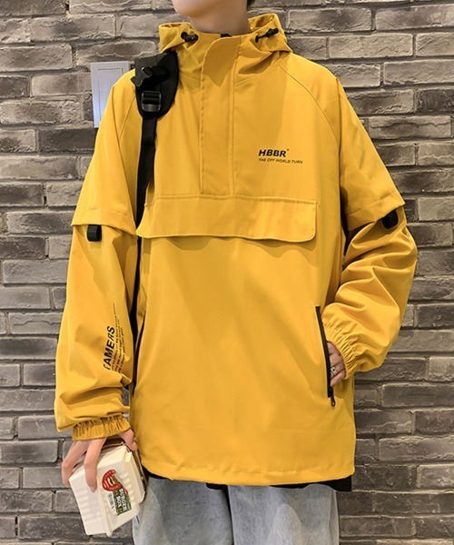 KELVIN（ケルヴァン）の「Convertible Sleeve Anorak コンバーチブルスリーブアノラック（パーカー・メンズ・イエロー/ブラック・MEDIUM/LARGE）」の12枚目の写真