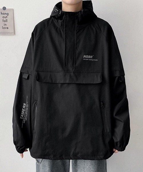 KELVIN（ケルヴァン）の「Convertible Sleeve Anorak コンバーチブルスリーブアノラック（パーカー・メンズ・イエロー/ブラック・MEDIUM/LARGE）」の7枚目の写真