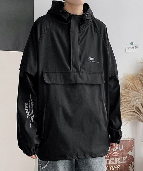 KELVIN（ケルヴァン）の「Convertible Sleeve Anorak コンバーチブルスリーブアノラック（パーカー・メンズ・イエロー/ブラック・MEDIUM/LARGE）」の8枚目の写真