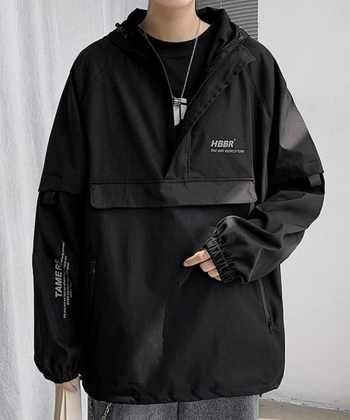 KELVIN（ケルヴァン）の「Convertible Sleeve Anorak コンバーチブルスリーブアノラック（パーカー・メンズ・イエロー/ブラック・MEDIUM/LARGE）」の10枚目の写真