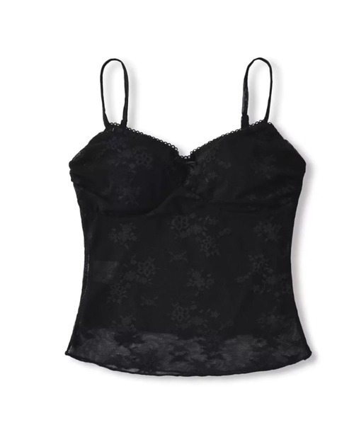THEAIRTOWN(ジエアタウン)の「camellia mesh cap camisole(キャミソール・レディース・ブラック/ベージュ・FREE)」の10枚目の写真