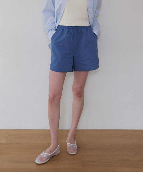MOUI(モウイ)の「Banding ribbed shorts (BLUE)(その他パンツ・レディース・その他・FREE)」の1枚目の写真